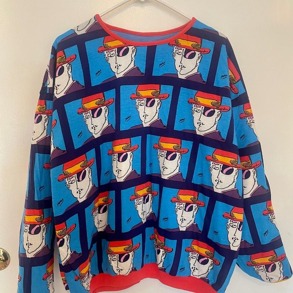 Peter Max 80's Vintage Neomax Sweater - Medium - Reversible - Picture 4 of 6